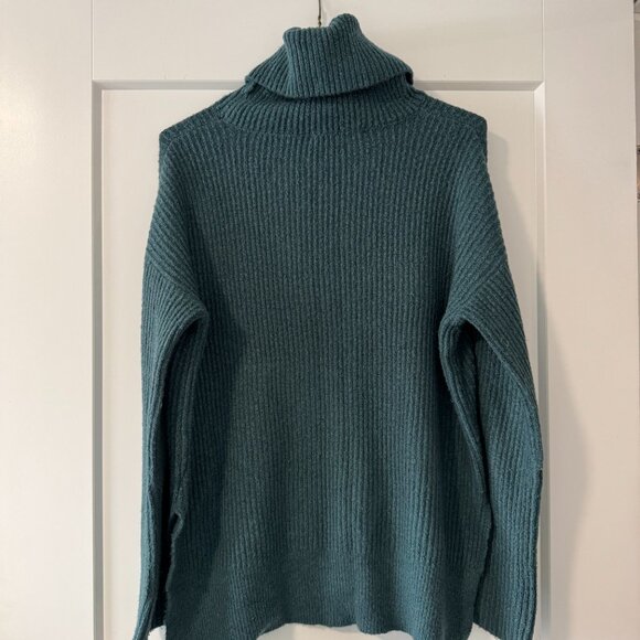 Monk & Lou (Plenty) yak-blend forest green turtleneck sweater - sz XS-S - Picture 3 of 8